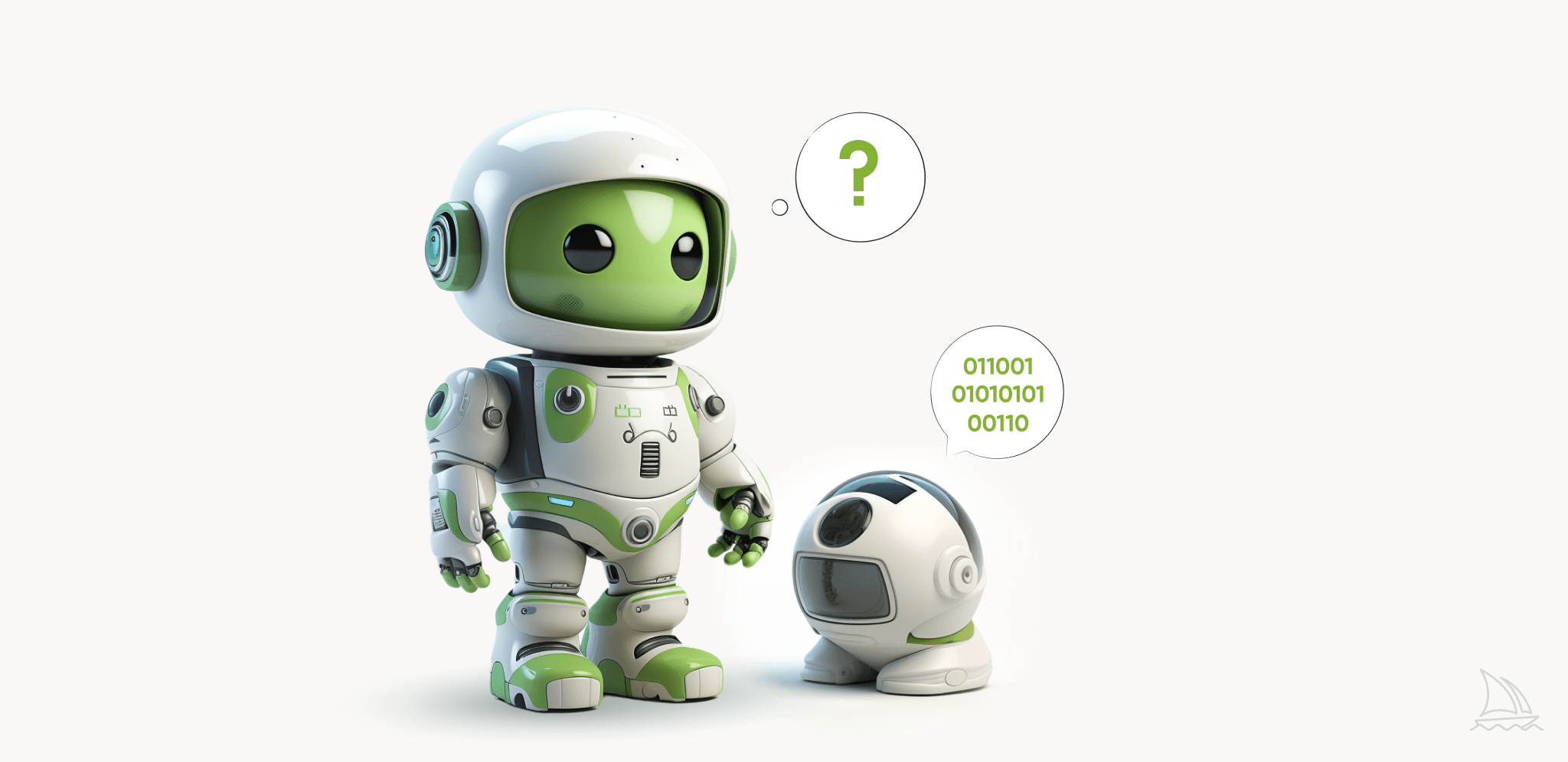 Космонавт разговаривает с роботом и не понимает, что он говорит