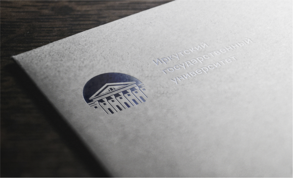 Мокап логотипа на фольге